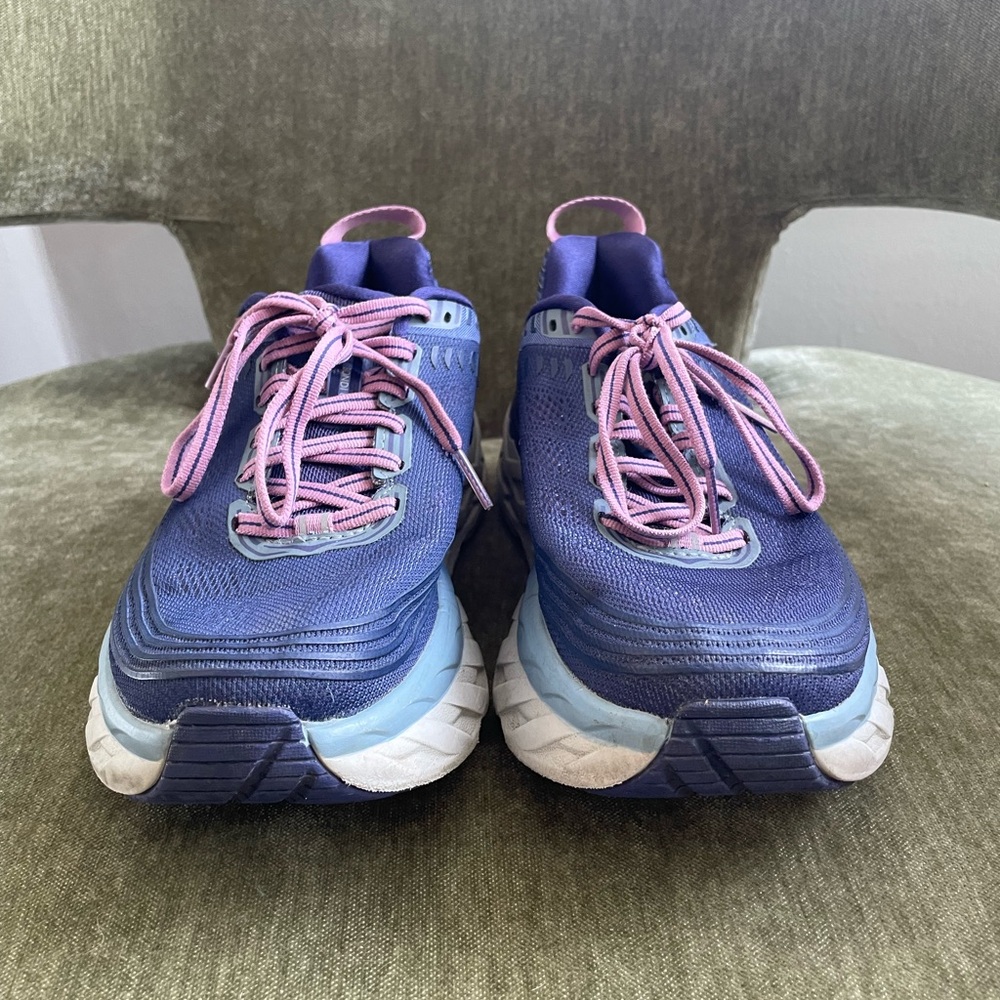 Hoka One One Women’s Bondi 6 Purple Lightweight Running Shoes 6.5 Sneakers